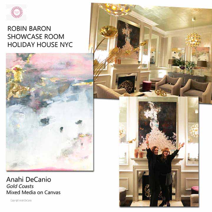 Artist Anahi DeCanio and interior designer Robin Baron collaboration at Holiday House Designer Showhouse