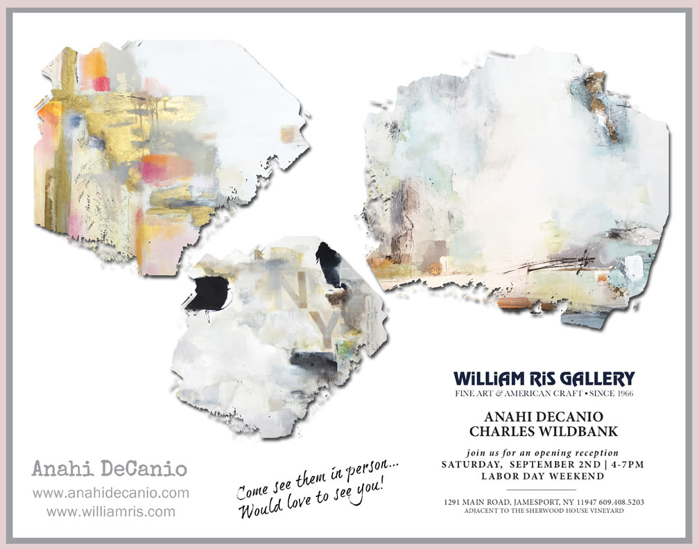 Anahi DeCanio and Charles Wildbank at William Ris Gallery in North Fork exhibitPicture